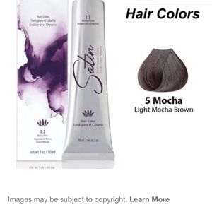 Satin Hair Color Permanent Hair Dye Aminia Free Shade - 5 Mocha